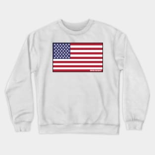 Irreverent Collection: USA Flag with smiley faces Crewneck Sweatshirt